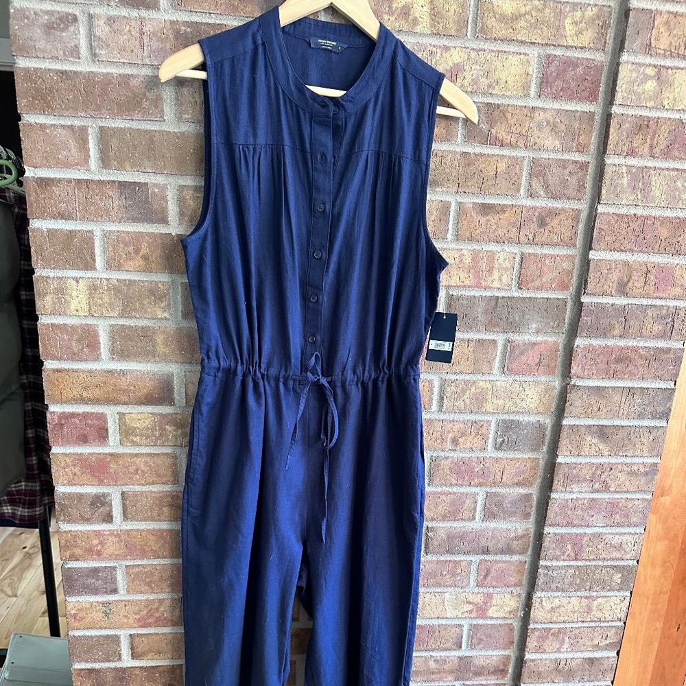 NWT Lucky Brand Button Front Jumpsuit in Navy